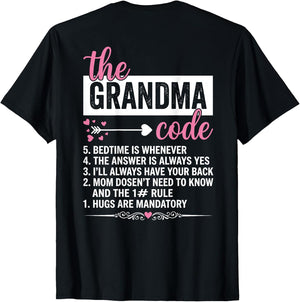 The Grandma Code Grandmother Granny (on Back)