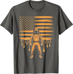 Beekeeping American Flag Patriotic Beekeeper Honeybee