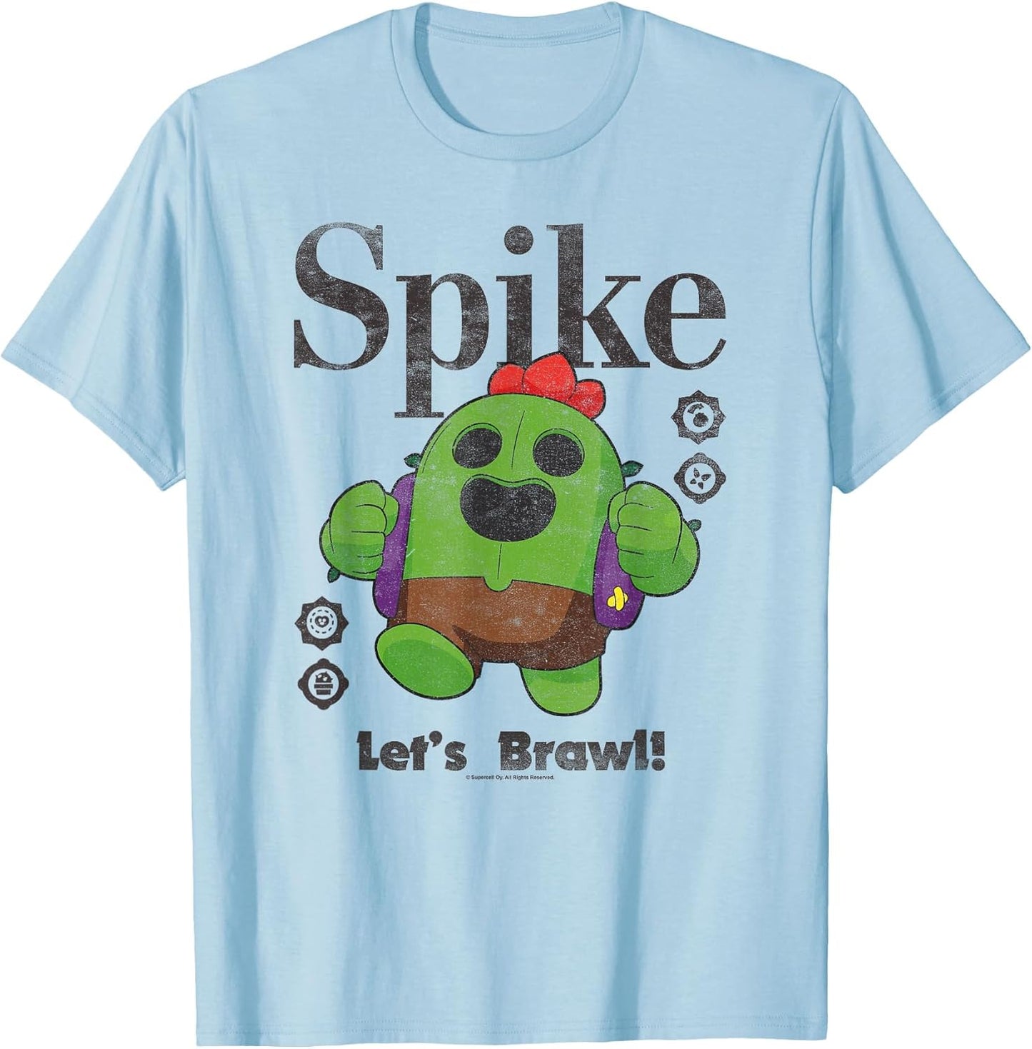 Brawl Stars Spike The Legendary Brawler Distressed Poster