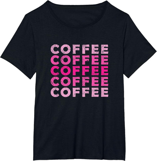 Coffee Lover Caffeine Pink Vintage Retro Pop Culture Fun