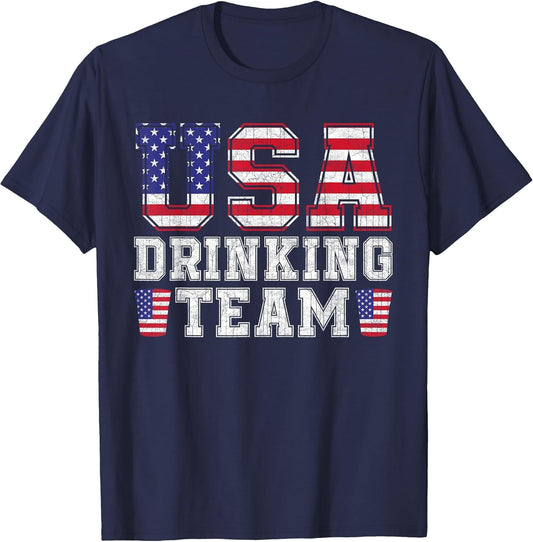 USA Drinking Team Funny Drinking Beer Lover 4th of July