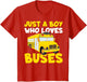 Kids School Bus Costume Just a Boy who Loves Buses