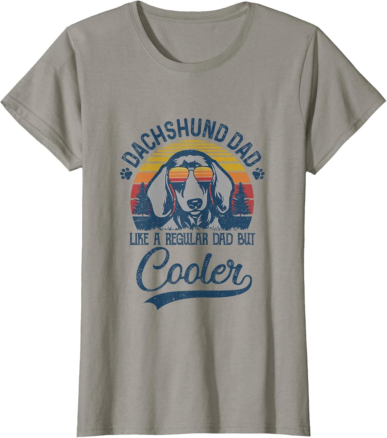 Vintage Dachshund Dad Like A Regular Dad But Cooler Funny