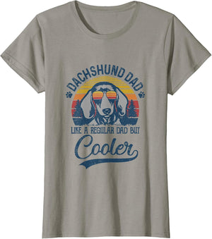 Vintage Dachshund Dad Like A Regular Dad But Cooler Funny
