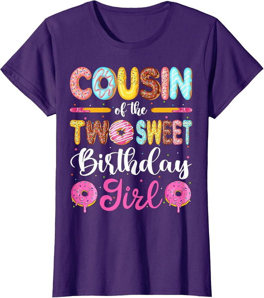 Cousin of The Two Sweet Birthday Girl Donut 2nd Birthday