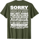 Funny Sorry I'm A Spoiled Wife of Grumpy Old Husband On Back