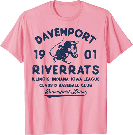 Davenport River Rats Iowa Vintage Defunct Baseball