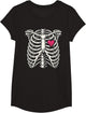 Heart Rib Cage X-Ray Adult Kids Funny Halloween Skeleton