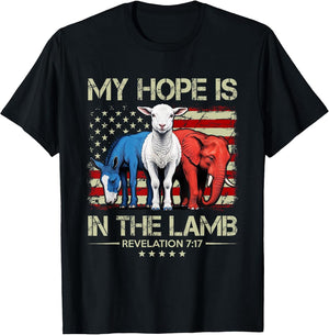 My Hope is in The Lamb Elephant Donkey USA Funny Scripture