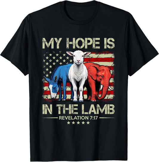 My Hope is in The Lamb Elephant Donkey USA Funny Scripture