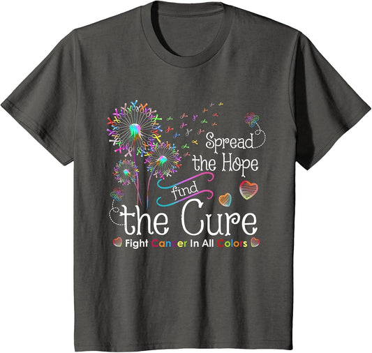 Fight Cancer in All and Everyday Colors Ribbons Flower Heart