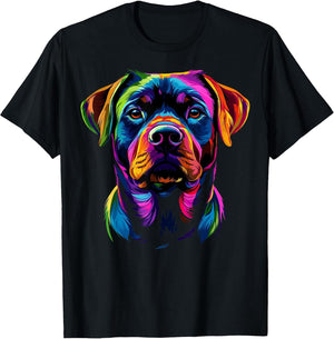 Colorful Rottweiler Face Rottie Dog Lover Men Women Black