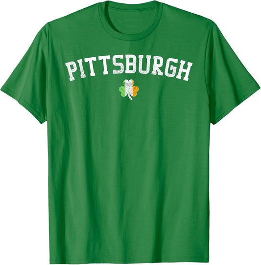 Pittsburgh Irish American Shamrock St Patricks Day T Shirt