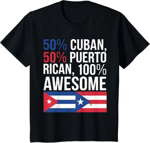 Half Cuban Half Puerto Rican Country Puerto Rico Flag Cuba