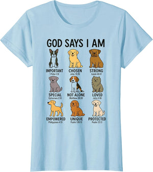 God Says I Am Christian Dog Religion Jesus Bible Dogs