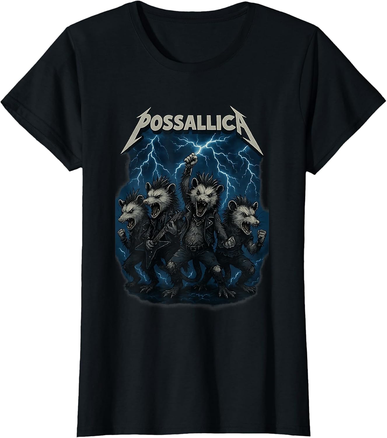 Funny Possum Opossum Rock Design for Music Lovers