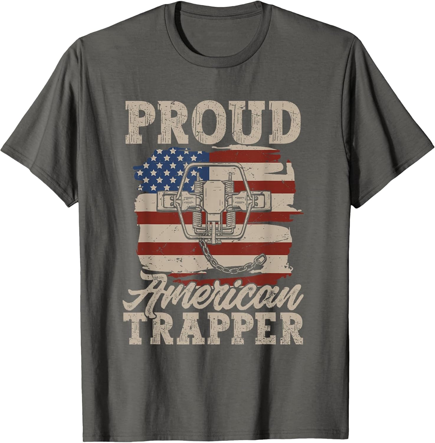 Trapping Trap Hunting American Flag Proud American Trapper
