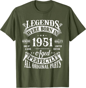 75th Birthday Shirt Vintage Born in 1951 75 Years Old B-Day