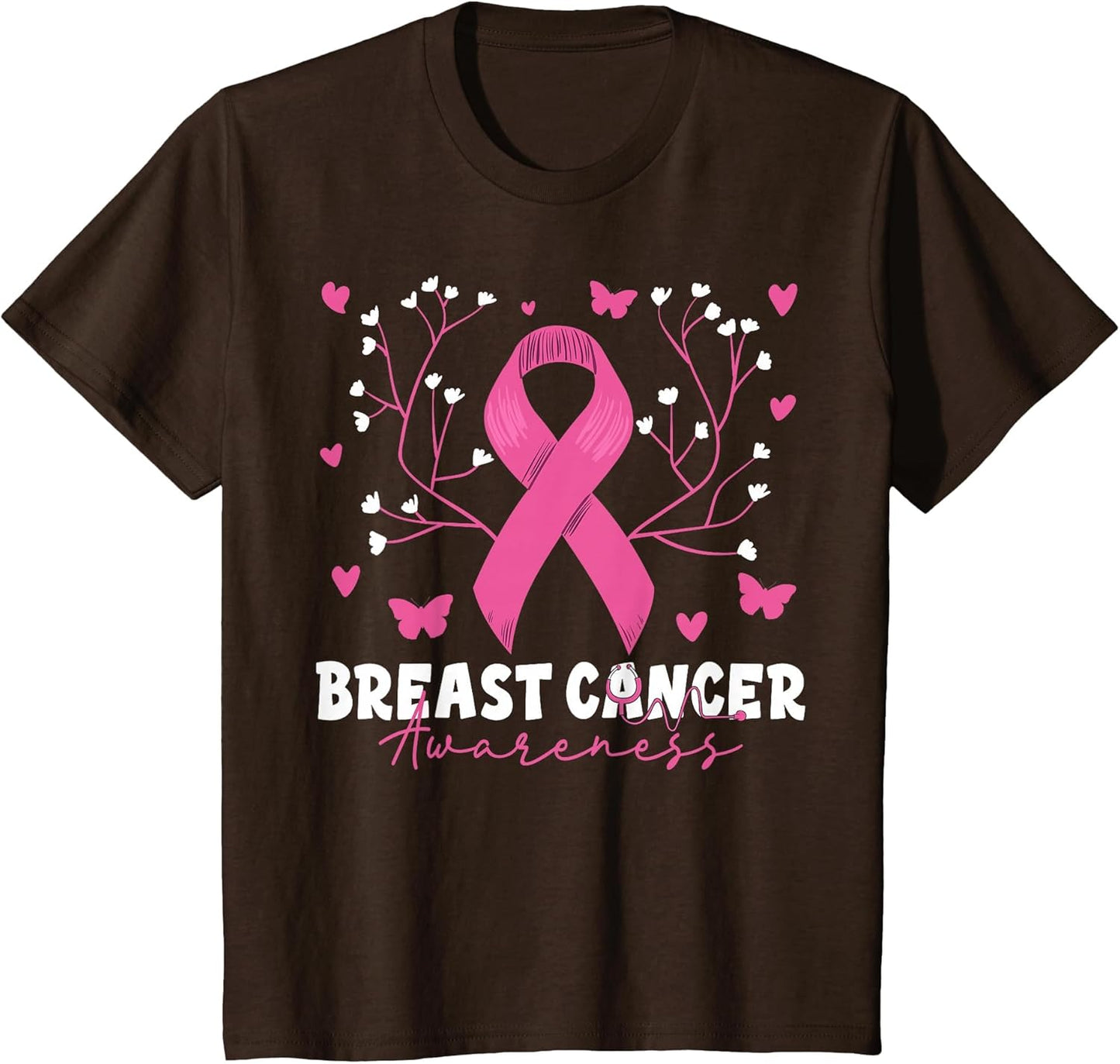 Breast Cancer Awareness Pink Stethoscope Nurse Medical Women