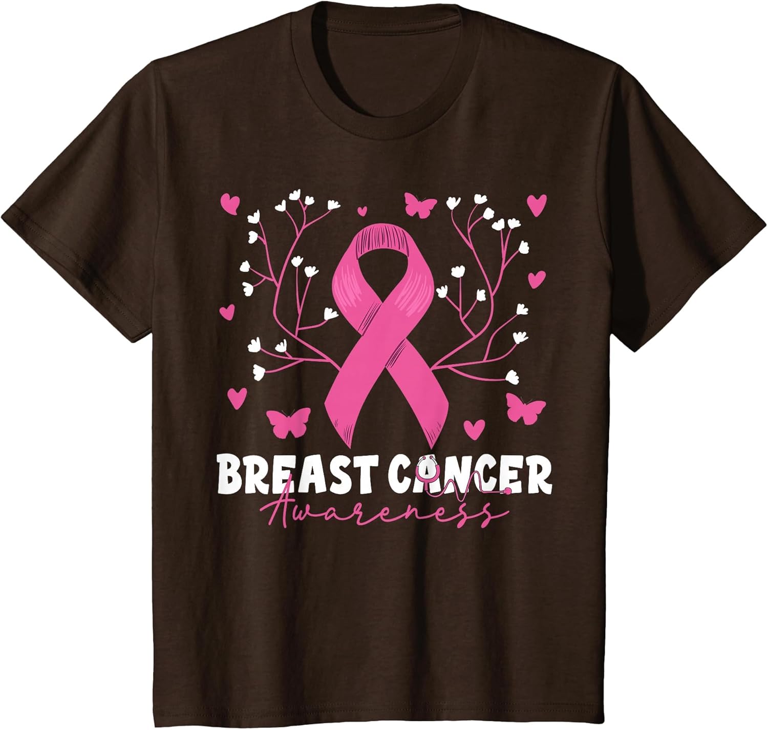 Breast Cancer Awareness Pink Stethoscope Nurse Medical Women