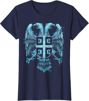Serbian Double Headed Eagle Serbia Coat of Arms Fan