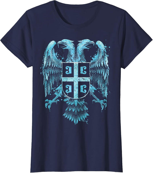 Serbian Double Headed Eagle Serbia Coat of Arms Fan