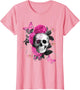 Floral Skull and Butterflies Magenta Flowers Butterfly
