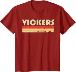 Vickers Surname Funny Retro Vintage 80s 90s Birthday Reunion