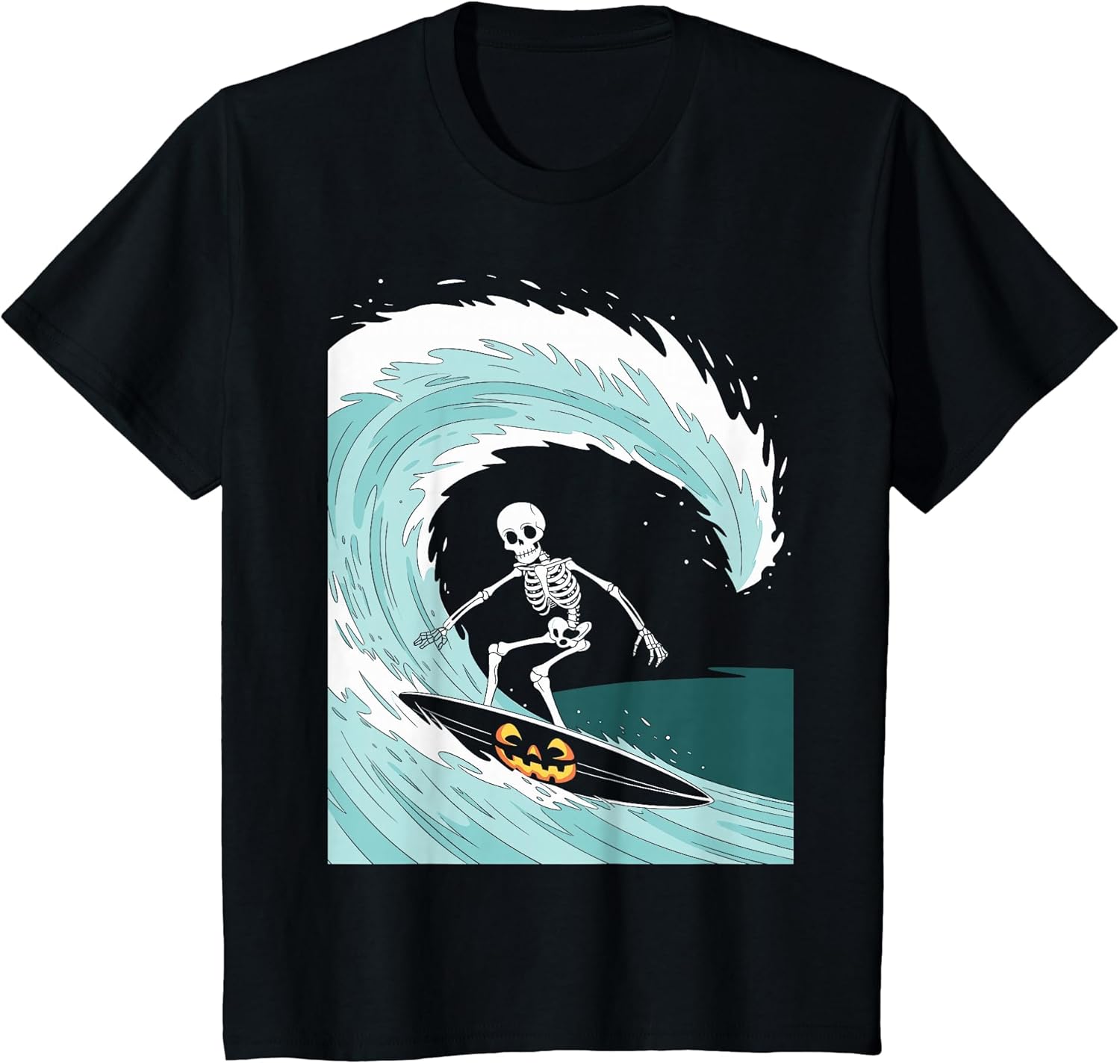 Funny Skeleton Surfing Lovers Spooky Halloween Surfer Ghosts