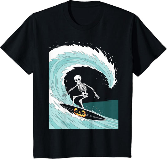 Funny Skeleton Surfing Lovers Spooky Halloween Surfer Ghosts