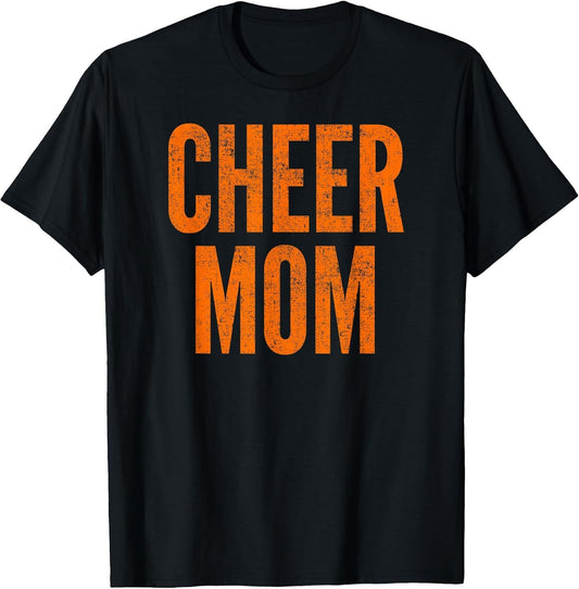 Cheer Mom Orange and Black Cheerleading Matching Parents