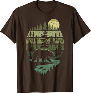 Nature Bear Forest Retro Nature