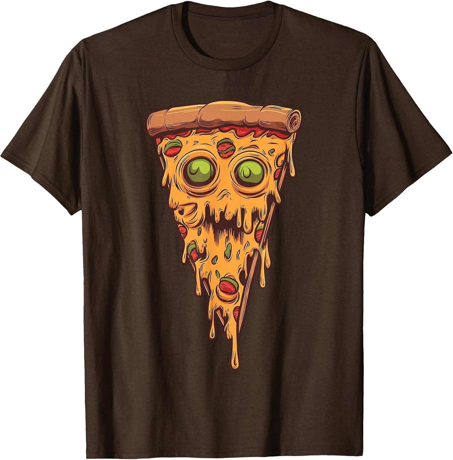 Funny Scary Face Pizza Lovers Spooky Halloween Food