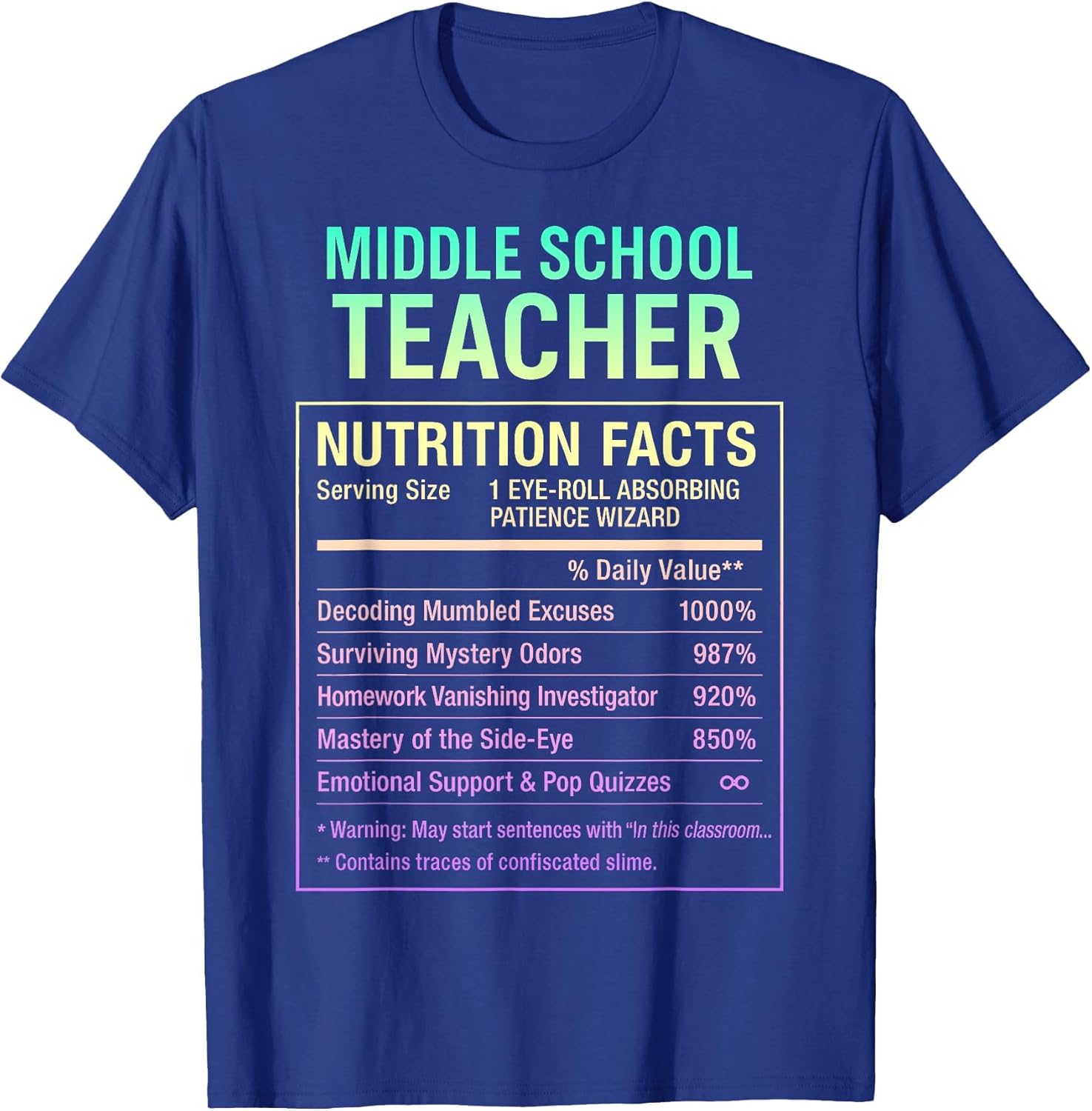Middle School Teacher Funny Facts