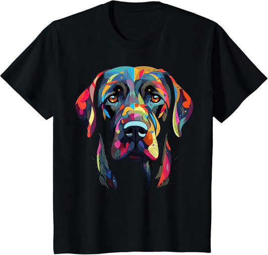 Labrador Retriever Colorful Dog Face Funny Lab Lover Black