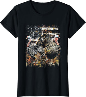 Beautiful Wild Turkey Hunting Camo American Flag