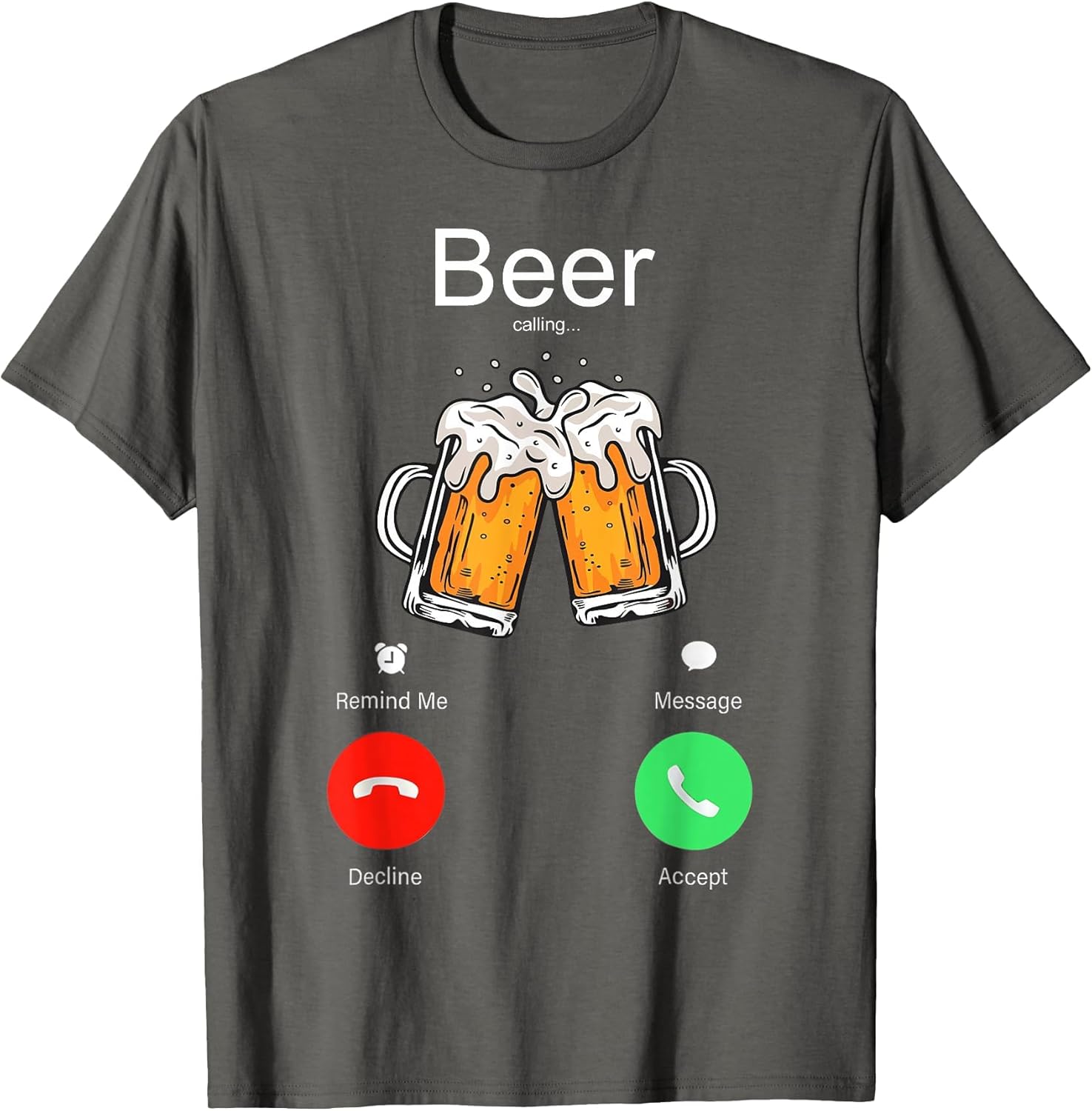 Beer Calling Remind Me Message Decline Accept Phone Call