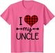 I Love My Uncle Heart Plaid for Babies and Toddlers