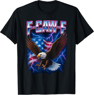 F Caw F Bald Eagle Quote Humor Meme USA Flag 4th of July