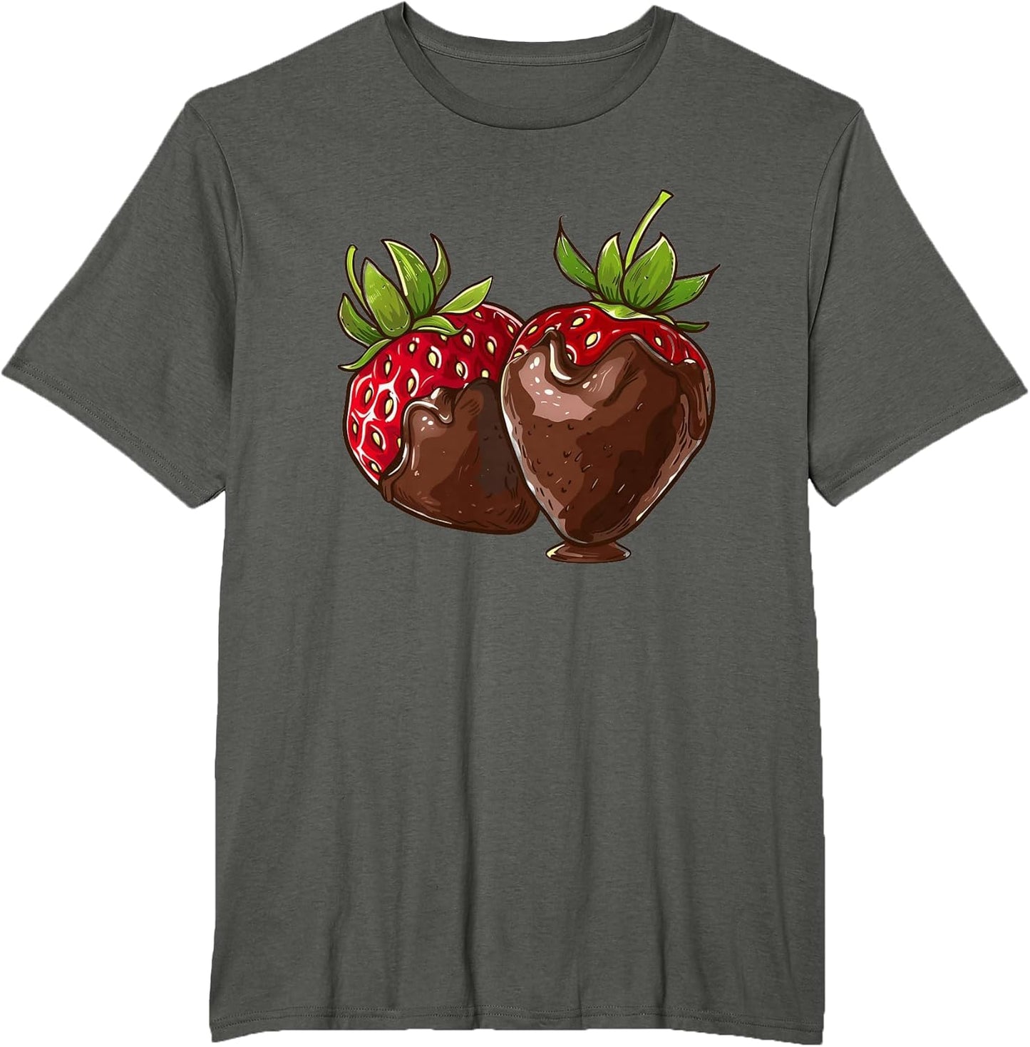 Chocolate Covered Strawberries with A Cartoon Style