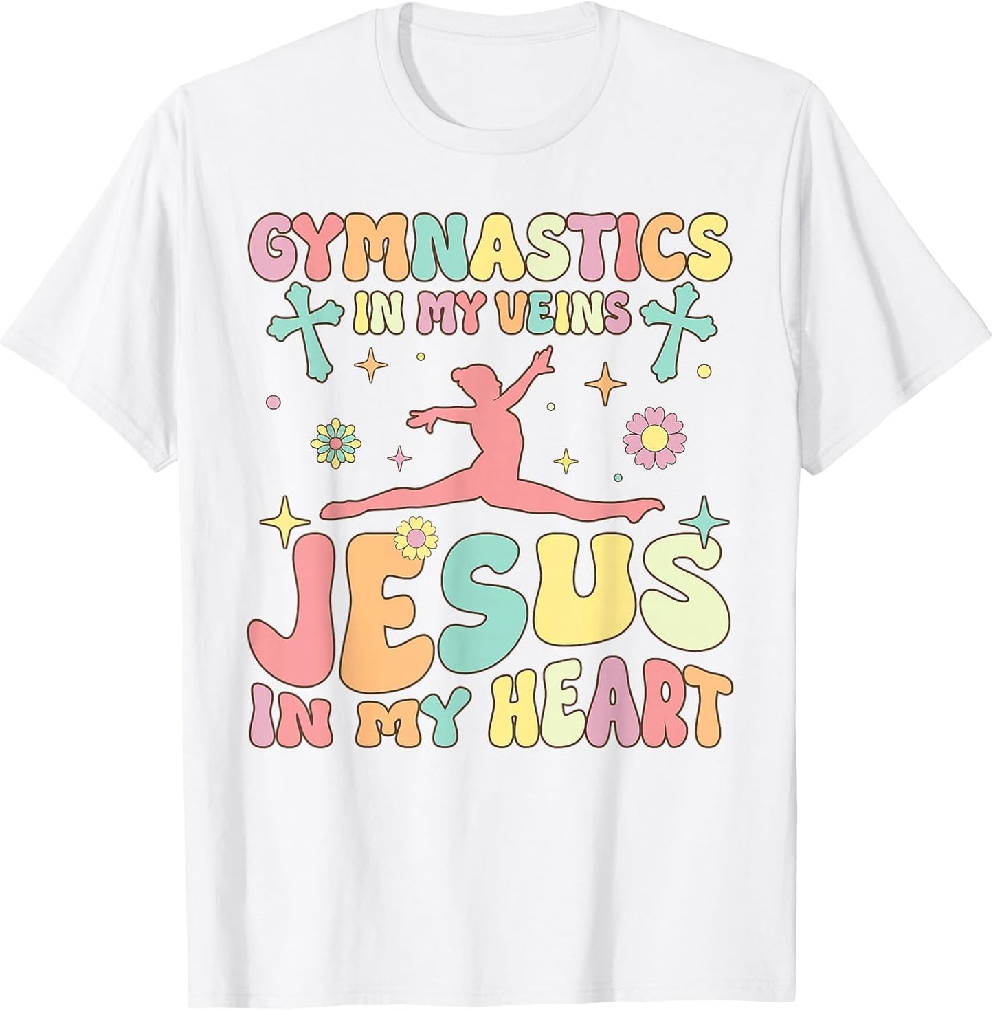 Gymnastics in Veins Jesus in My Heart Groovy Gymnast Acrobat