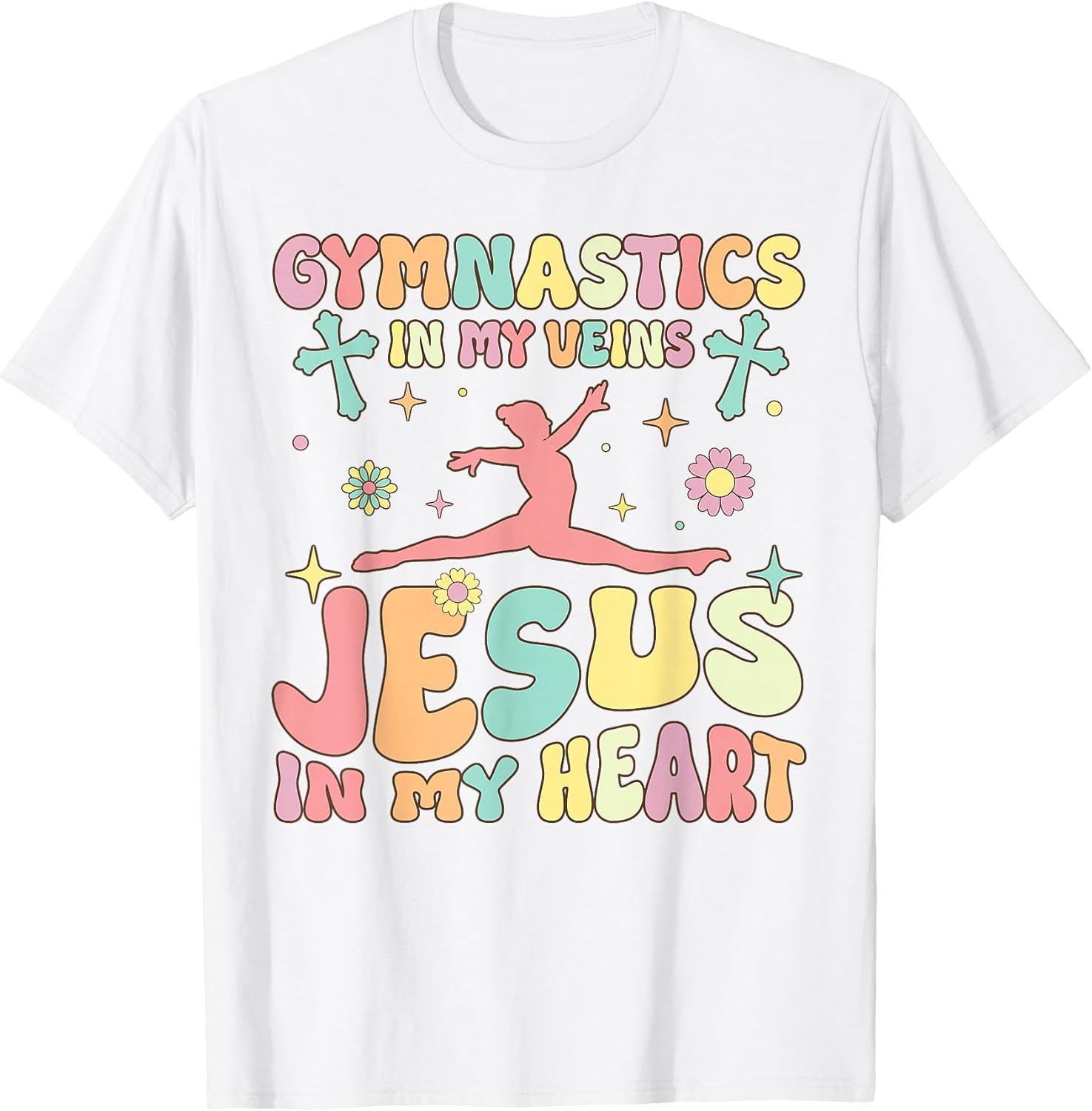 Gymnastics in Veins Jesus in My Heart Groovy Gymnast Acrobat