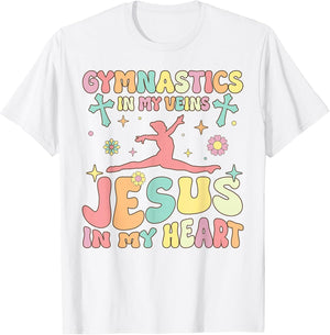Gymnastics in Veins Jesus in My Heart Groovy Gymnast Acrobat