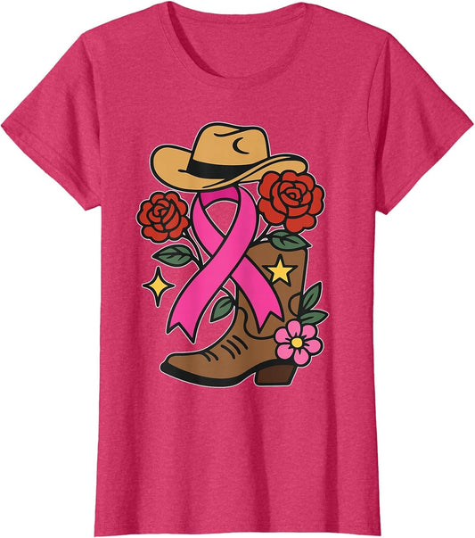 Western Breast Cancer Awareness Women Pink Ribbon Cowboy Hat