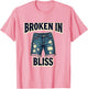 Broken In Bliss Faded Denim Jean Graphic Design