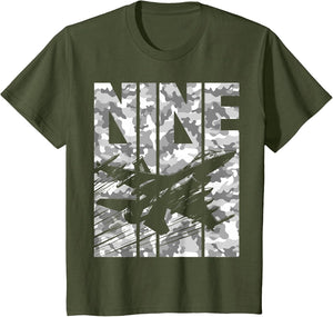 Military Fighter Jet Camo Nine Year Old Boys 9th Birthday