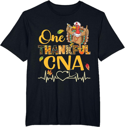 One Thankful CNA Nurse Turkey Stethoscope Thanksgiving Fall