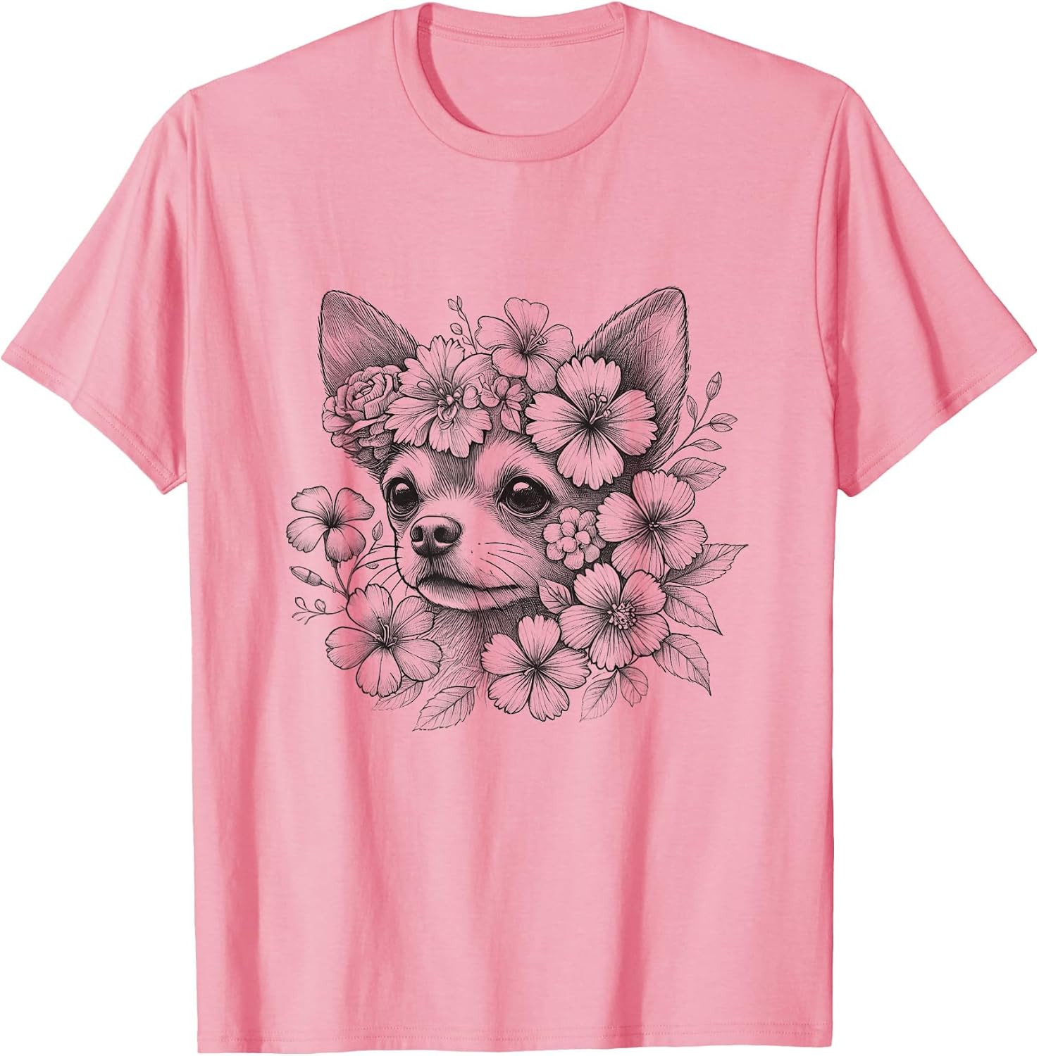 Floral Dog Chihuahua Flower Design for Girls and Women