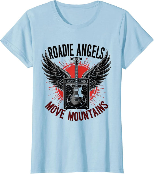Roadie Angels Move Mountains Rock Band Design