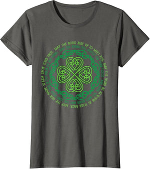 Irish Blessing Celtic Knot & 4-Leaf Clover Luck